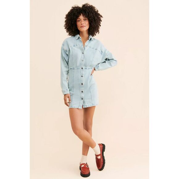 Free People Amber Denim Dress - Picture 2 of 10